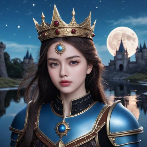 Enchanting Portrait of a Moonlit Princess