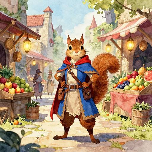Nimble Squirrel Rogue in Magical Market