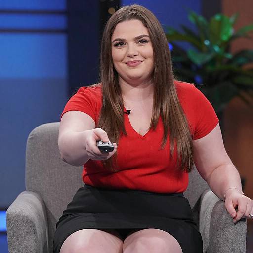 Plus-Size Woman Relaxing Indoors