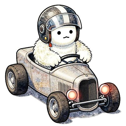 Yeti Hotrod Rider in Ratfink Style