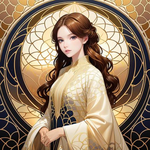 Serene Anime Girl in Ethereal Landscapes