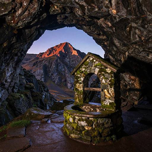 Mystic Twilight Cave and Stone Well