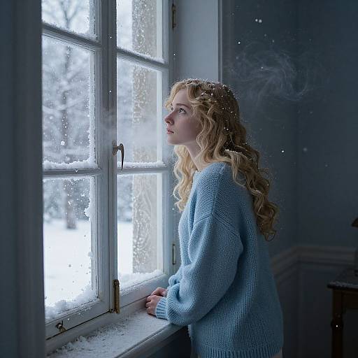 Renaissance Woman in Winter Reverie
