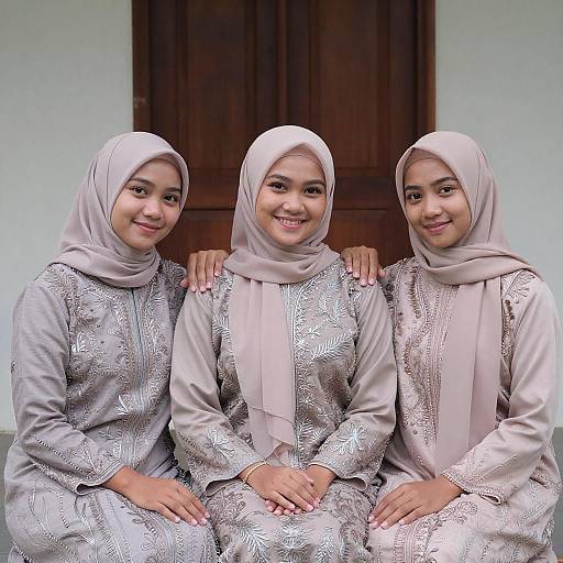 Portrait of Three Southeast Asian Women