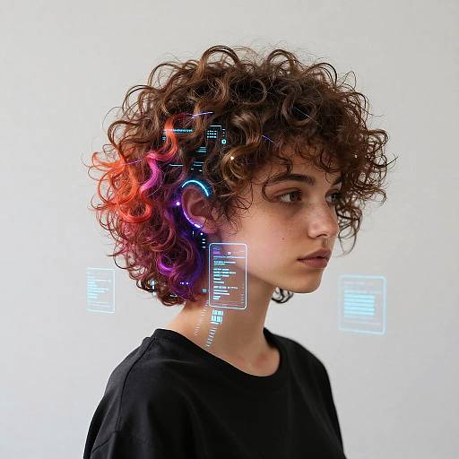 Futuristic AI Hairstyle Fusion