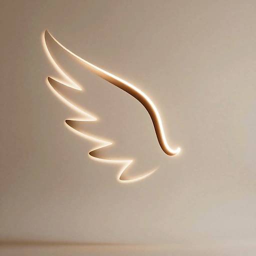 Ethereal Wing-Shaped Light Painting