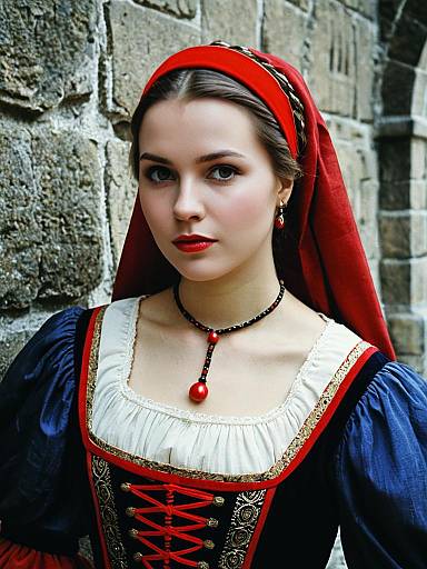 Medieval European Woman in Costume