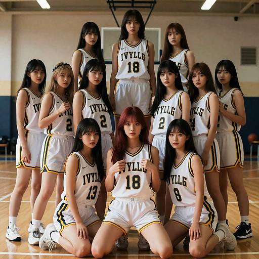 Ivy League Varsity Basketball Team Portrait