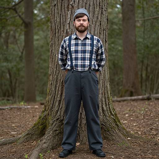 Realistic Lone Baker in Woods