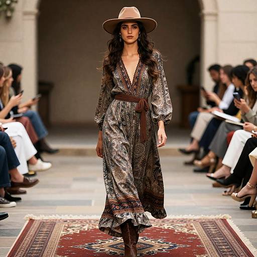 Western Style Dress Ramp Walk