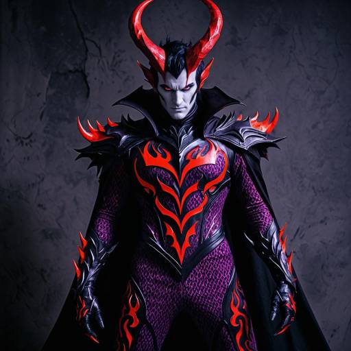 Mephisto Cosplay with Red Flame Suit