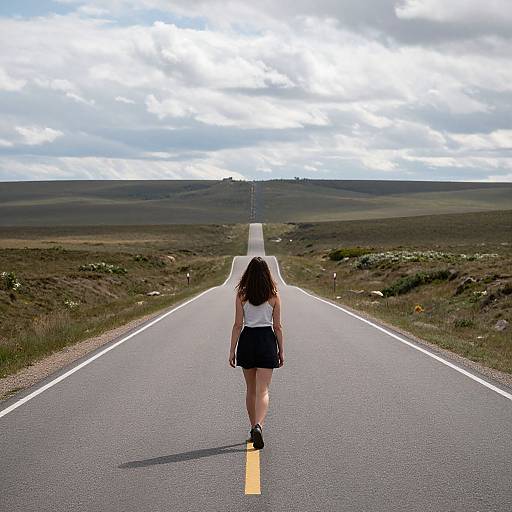 Woman Embarking on Long Journey