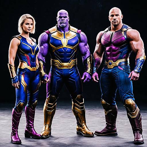 Cosplay of Thanos and Siblings in Armor