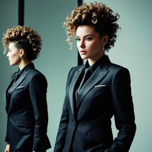 Chic Curly Faux Hawk in Formal Fashion