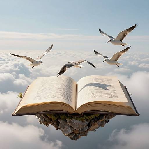 Soaring Birds Over Book Island
