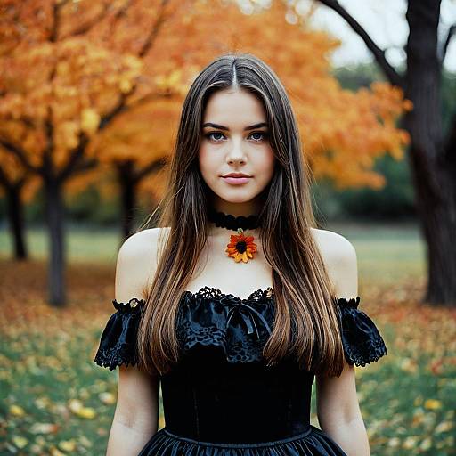 Enchanting Halloween Costume in Autumn