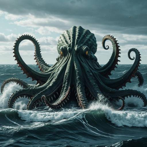 Colossal Kraken Emerging from Ocean