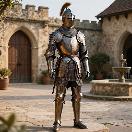 Intricate Medieval Armor Mannequin Scene
