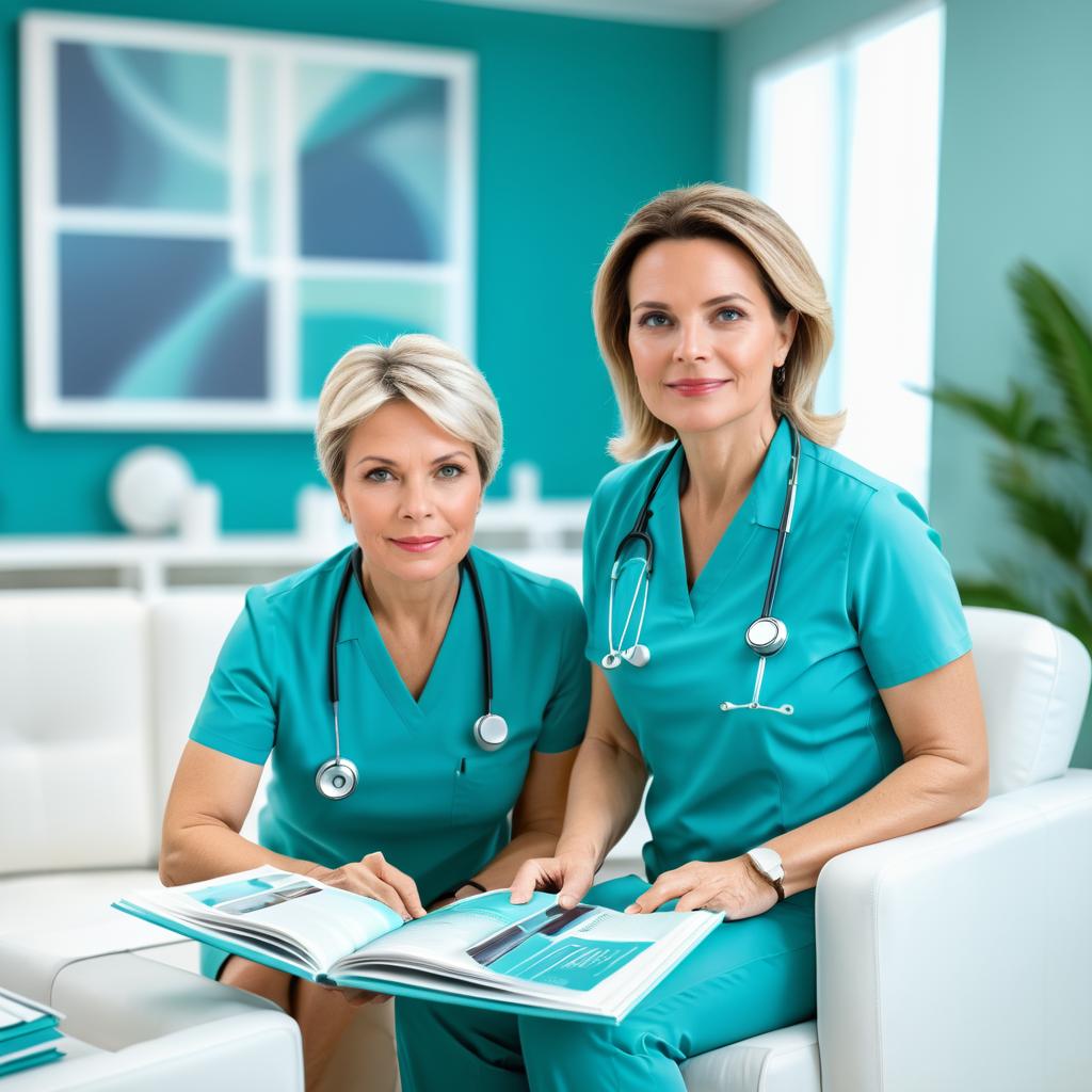 Healthcare Consultation in Teal and White