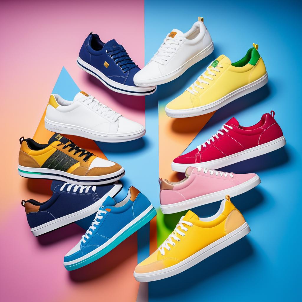 Vibrant Sneakers Collection for Advertising