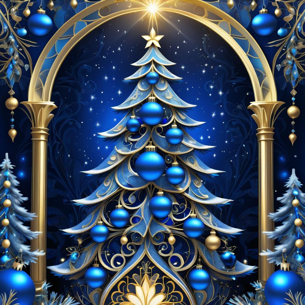 Art Nouveau Christmas Tree Elegance