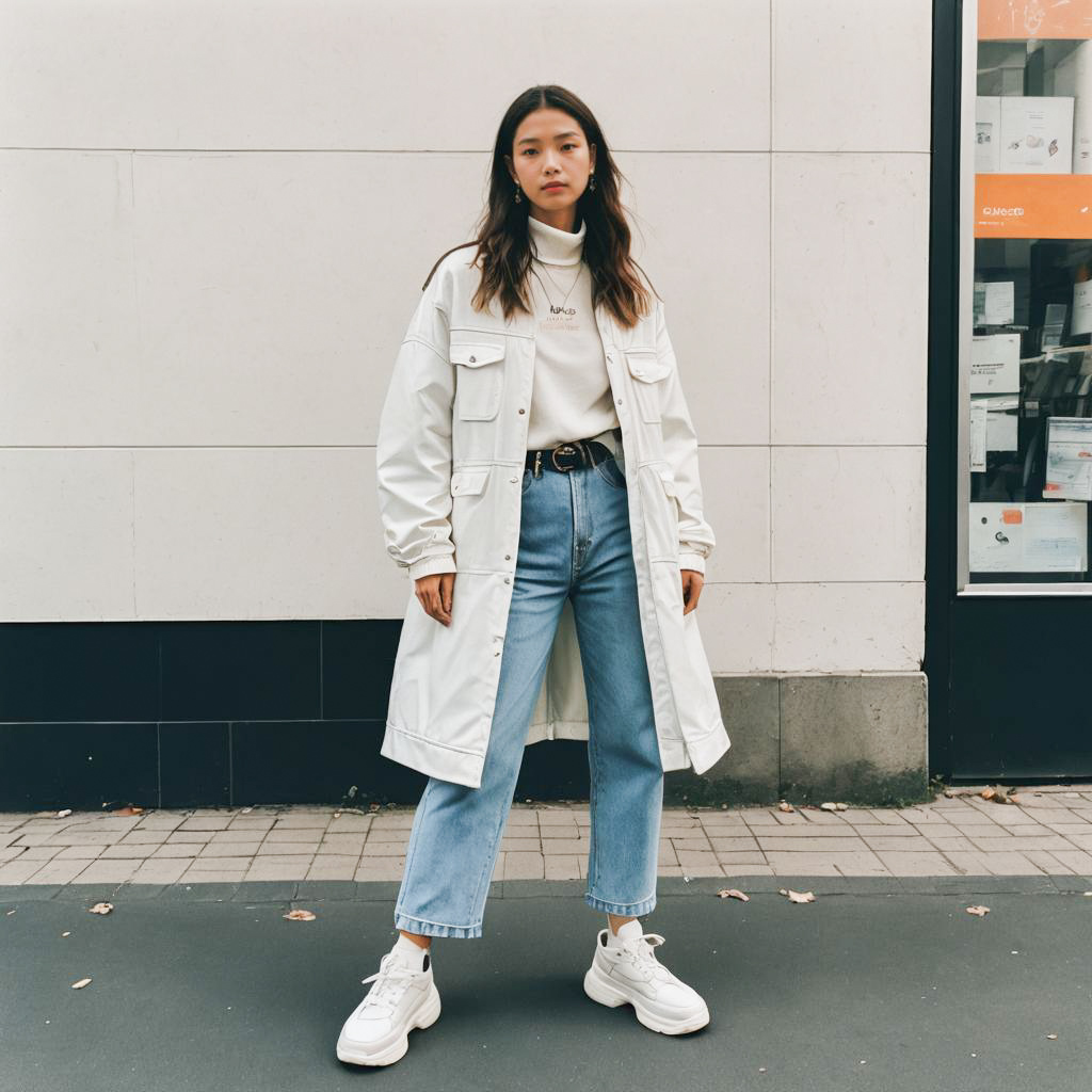 90s Retro Fashion with Chunky Sneakers