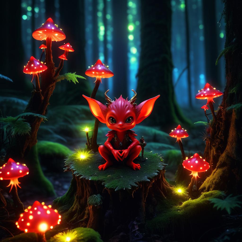 Enchanted Goblin in a Dreamlike Forest