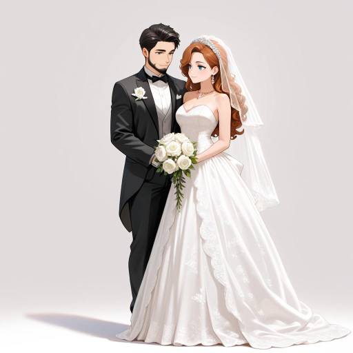 Romantic Two-Person Wedding Portrait Romantic Two-Person Wedding Portrait