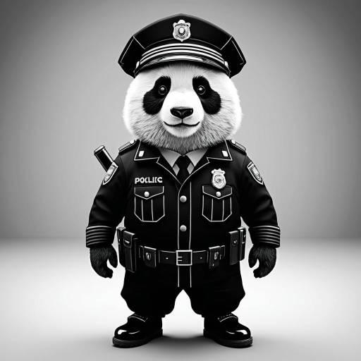 Panda Police Officer Character