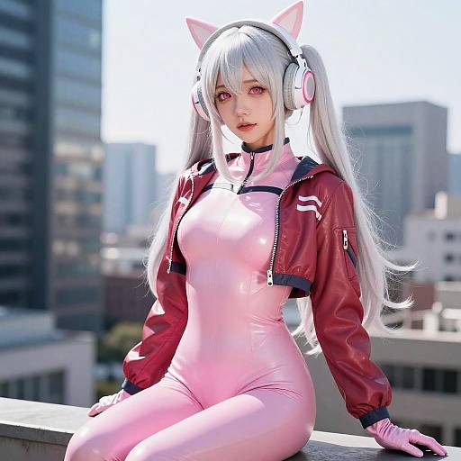 Realistic Portrait of a Stylish Girl