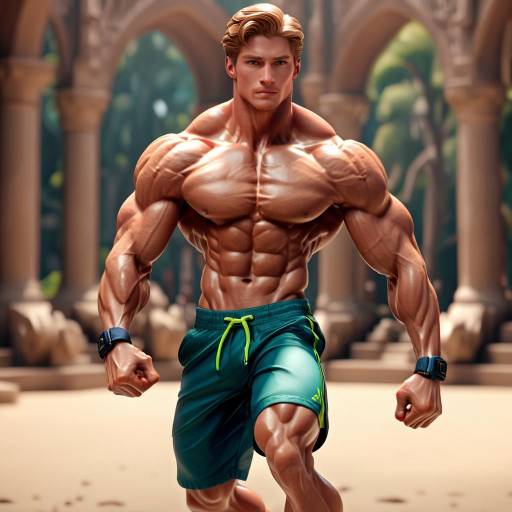 Dynamic Action Shot of a Male Model