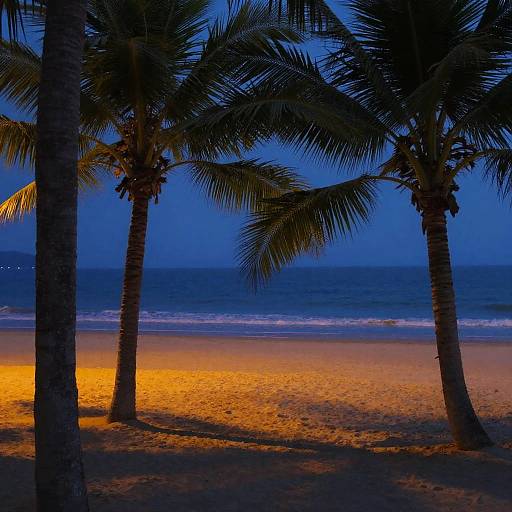 Vibrant Late Evening Beach Scene