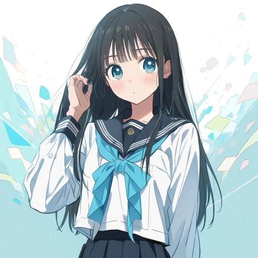 Illustration of Akebi komichi, akebi-chan no serafuku in the style of Noah (tettsui-sole)