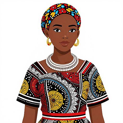 Vibrant Zulu Woman in Traditional Attire