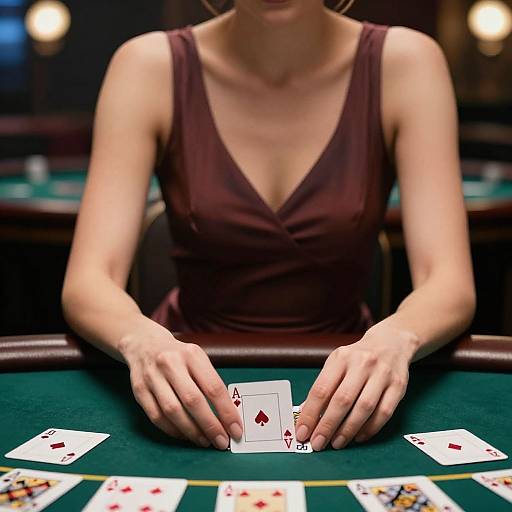 Cocktail Dress Casino Blackjack Scene