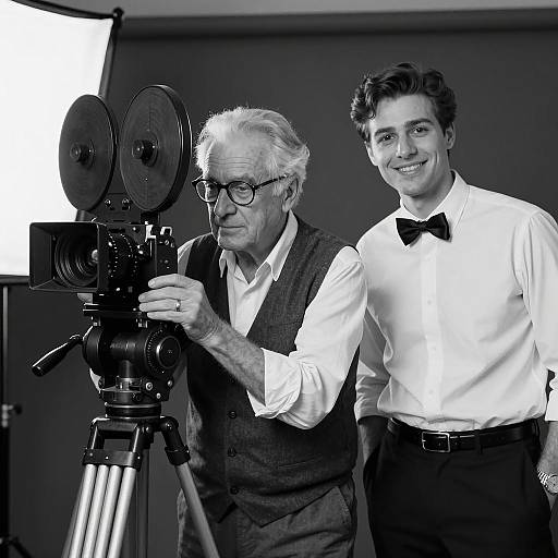 Vintage Studio Portrait of Two Men