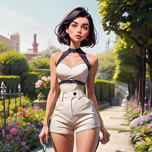Whimsical Fashion Editorial with Confident Style