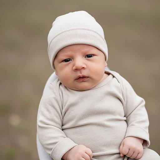 Realistic Newborn Boy in Neutral Outfit