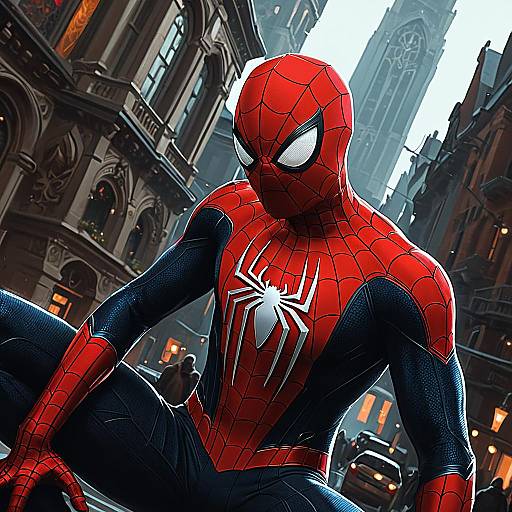 Photorealistic Spiderman in Urban Setting