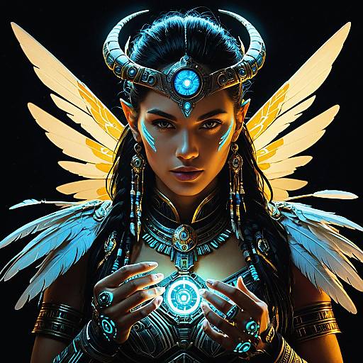 Arcane Cyborg Shaman Portrait