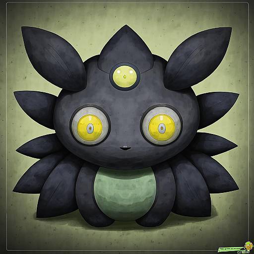 Illustration of Applin, pokemon in the style of Cuteg