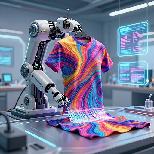 Futuristic AI T-Shirt Generator Art