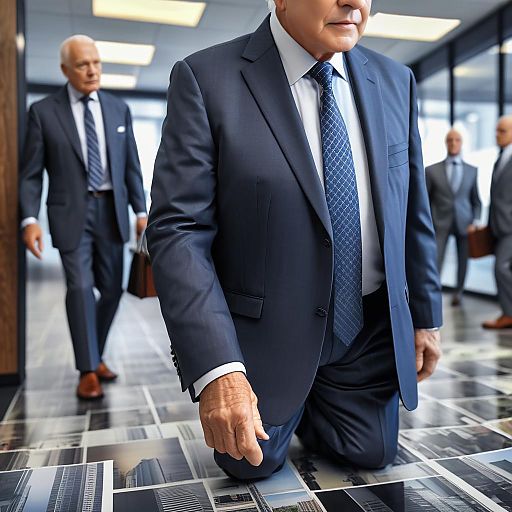Hyperrealistic Portraits of Elderly Men in Suits Hyperrealistic Portraits of Elderly Men in Suits