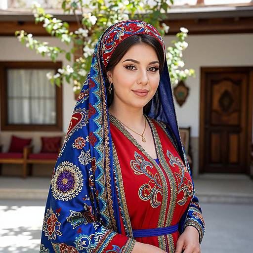Traditional Turkish Woman in Anatolian Costume