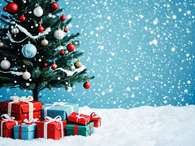 Festive Christmas Wallpaper with Presents