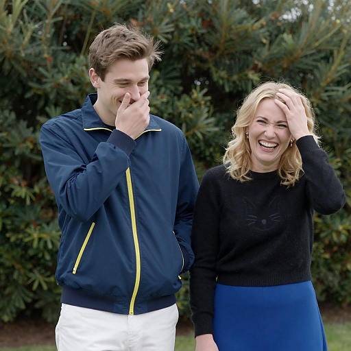 Joyful Outdoor Laughter Between Friends