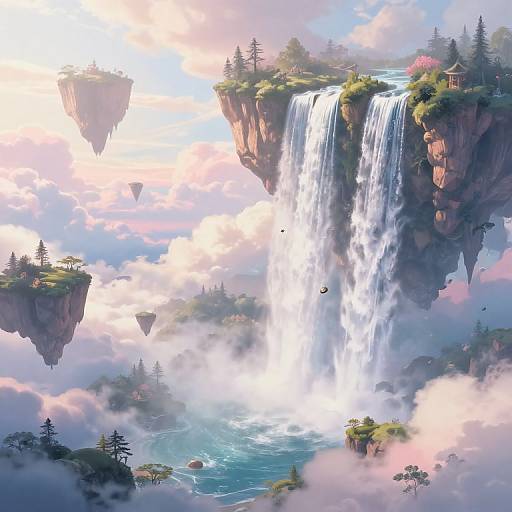Surreal Floating Islands Dreamscape