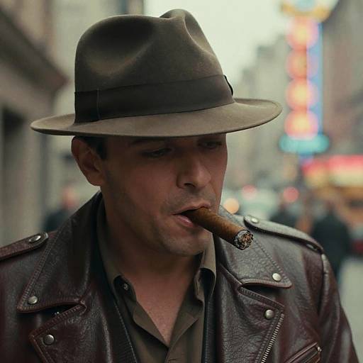 1940s Gangster Close-Up Portrait