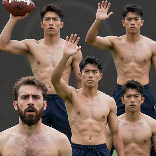 Dynamic Portrait of Intense Man