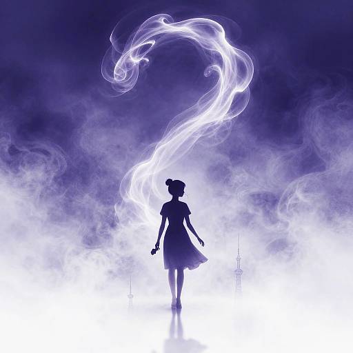 Mystical Silhouette with Ethereal Smoke